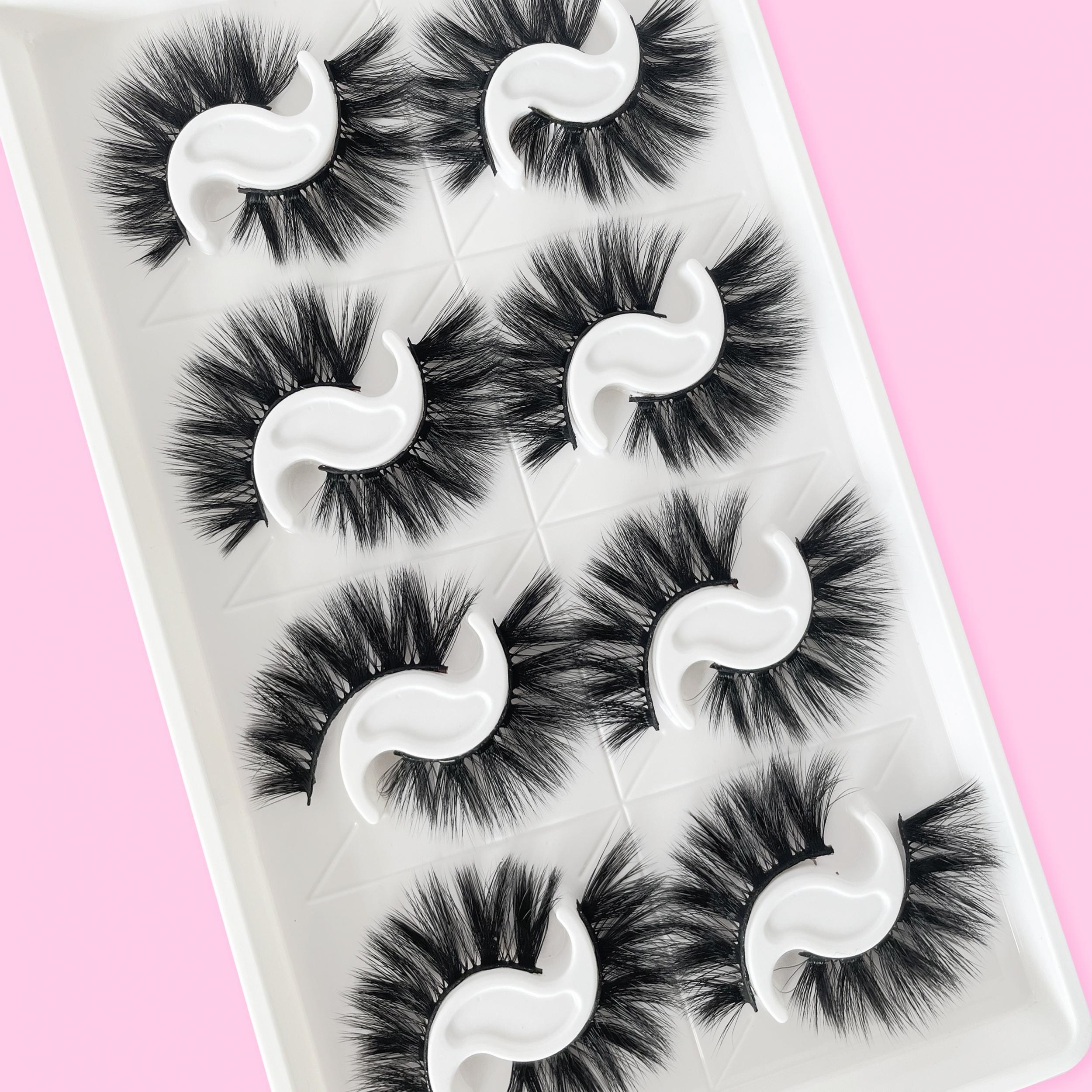 8 Pairs Fluffy Natural Long False Eyelashes Lightweight Cat Eye