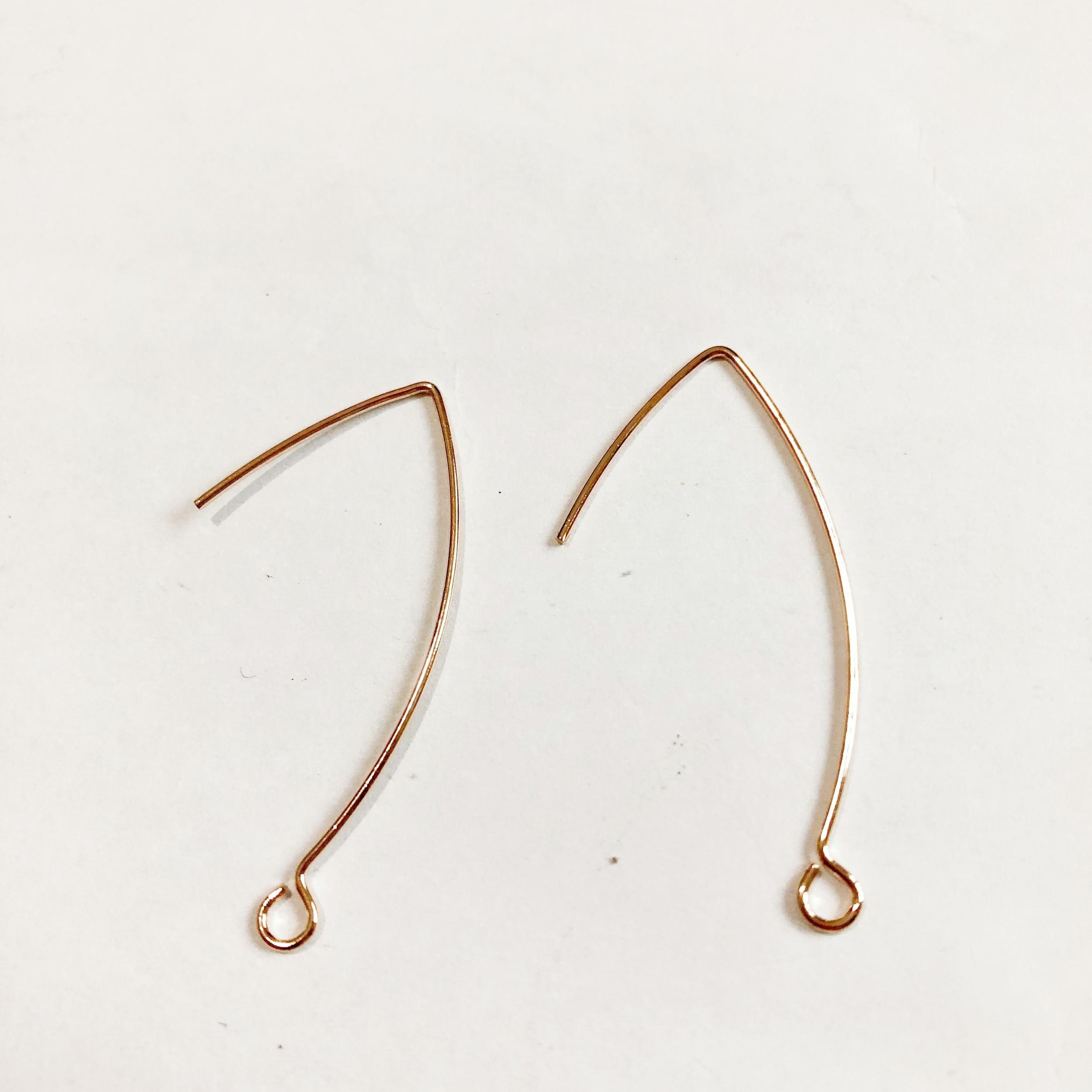 20pcs Golden Silvery Ear Wire DIY Assembly Ear Hooks