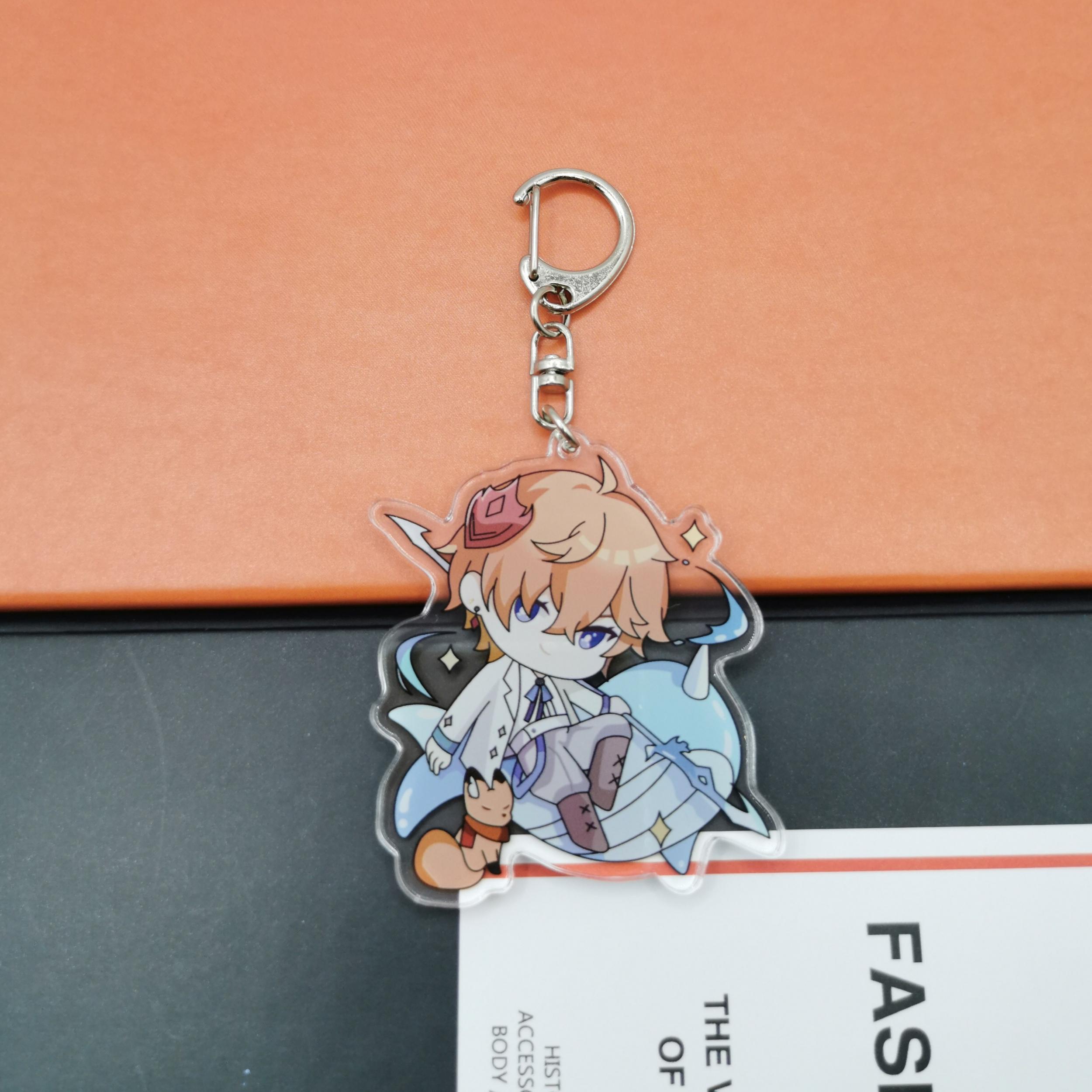 Anime Game Pretty Suit Character Key Chain Acrylic Pendant
