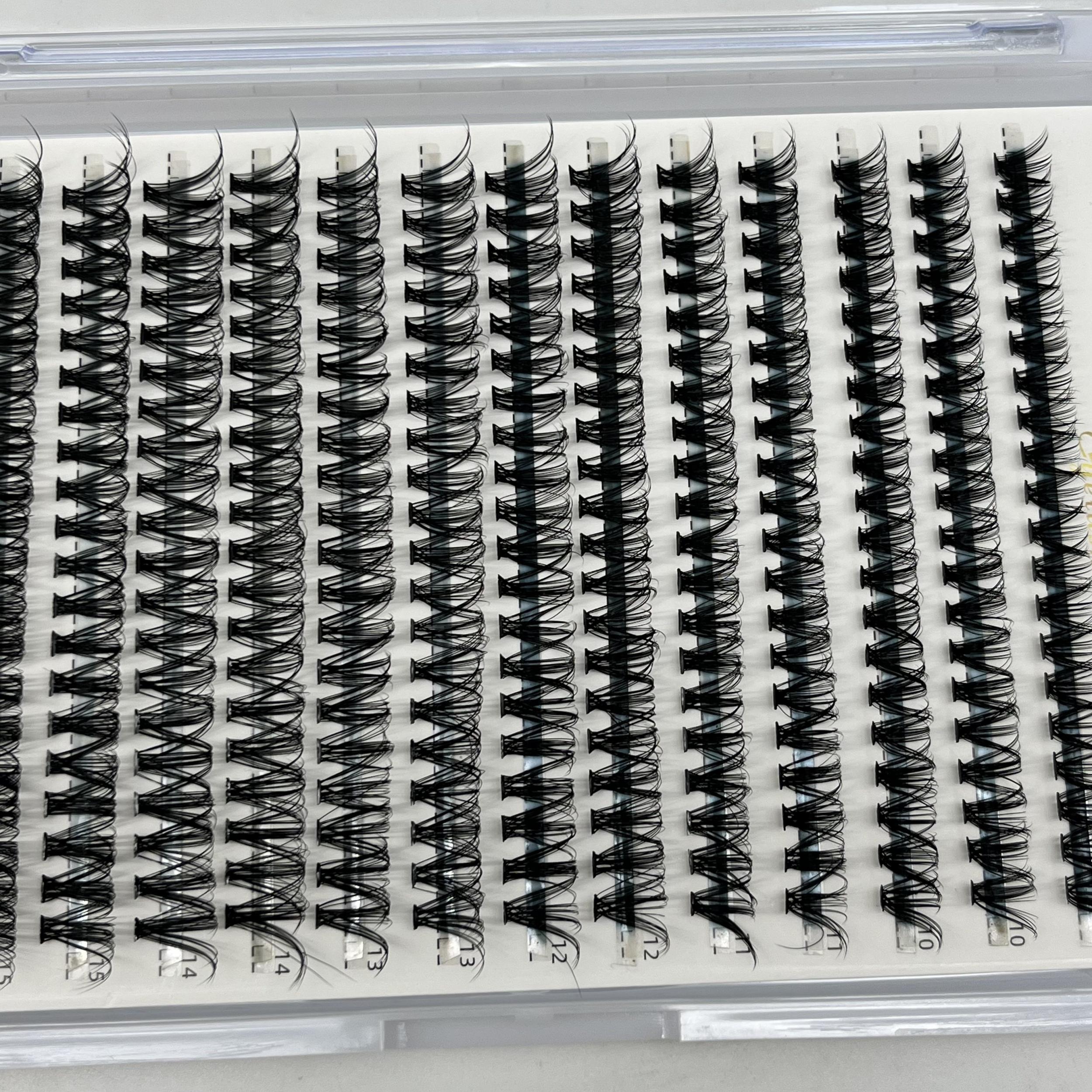 C Curling 280pcs Cluster Lashes Soft Slender Waterproof Reusable False Eyelashes