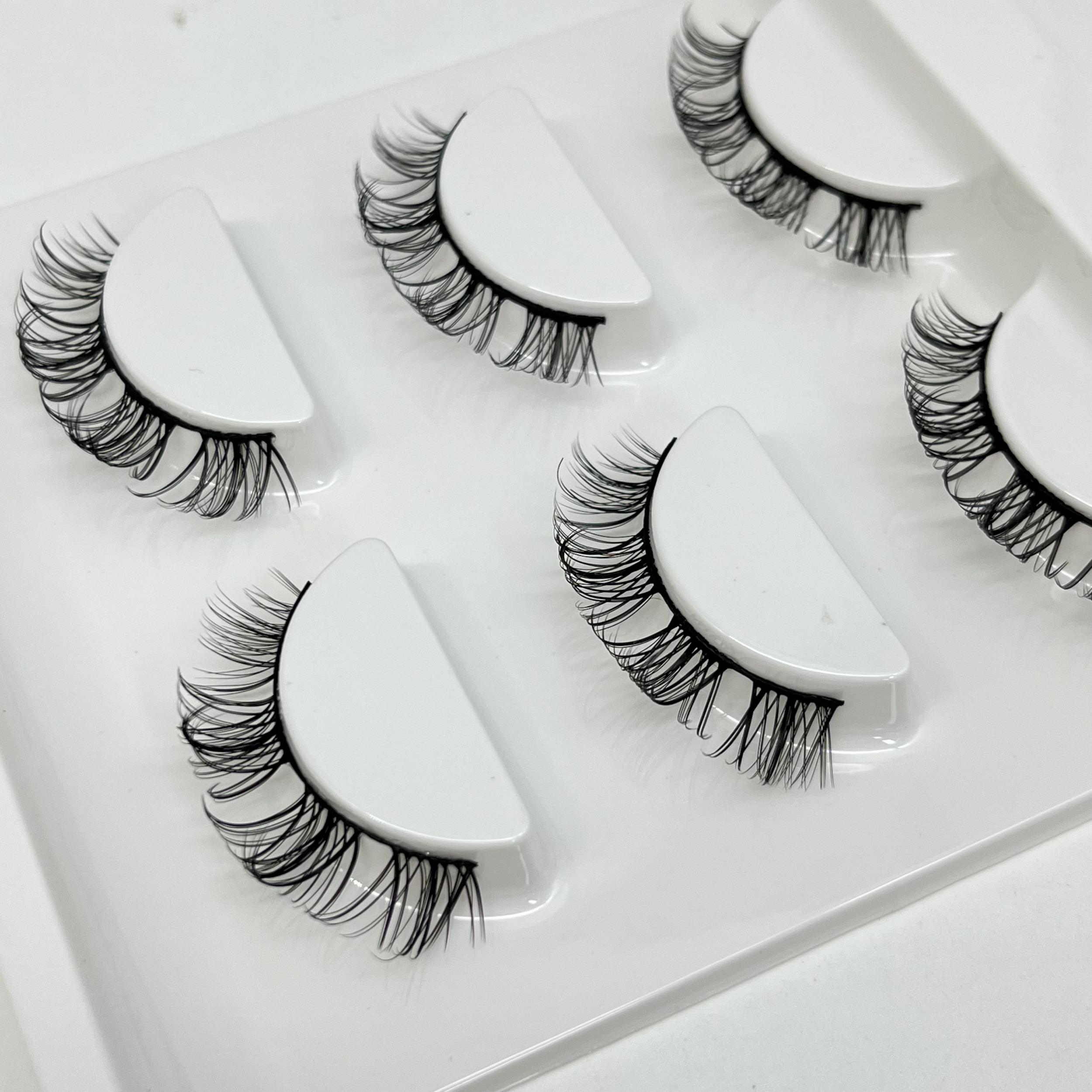3 Pairs False Eyelashes D Curling 10mm Natural Thick Eyelashes