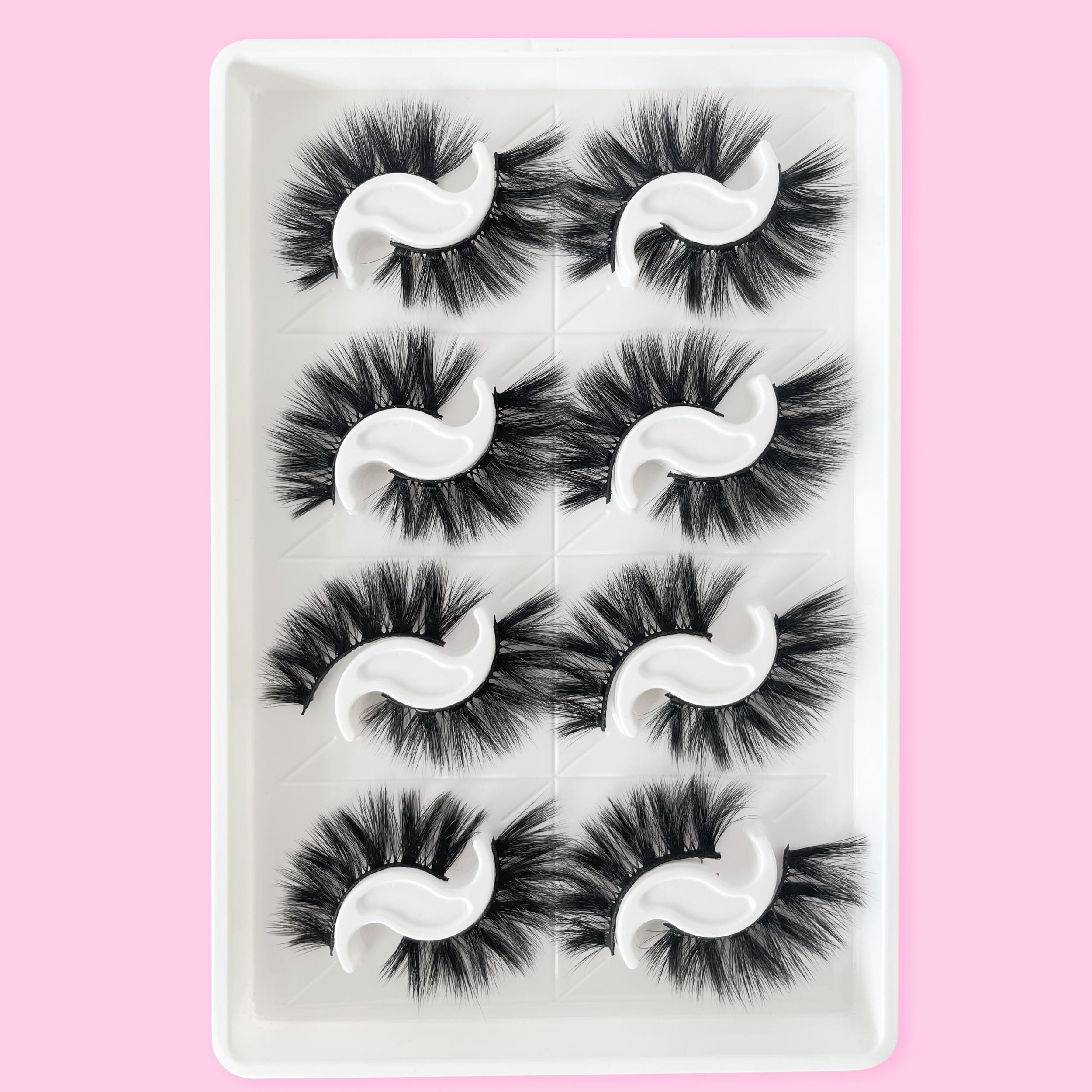 8 Pairs Fluffy Natural Long False Eyelashes Lightweight Cat Eye