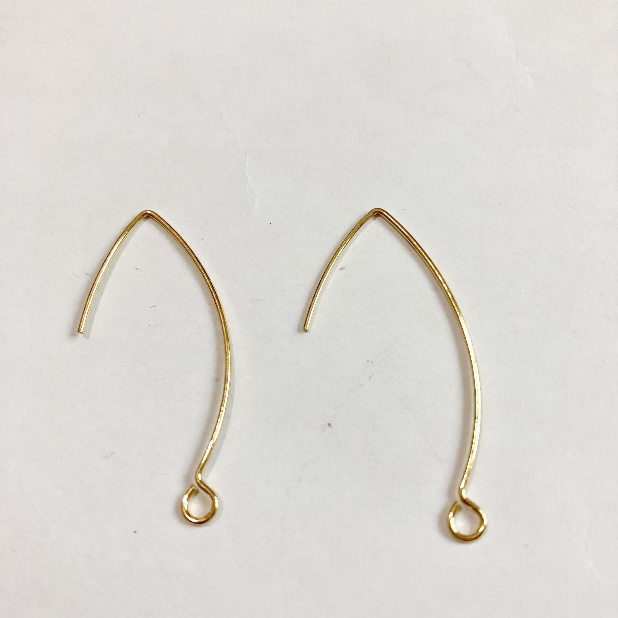 20pcs Golden Silvery Ear Wire DIY Assembly Ear Hooks