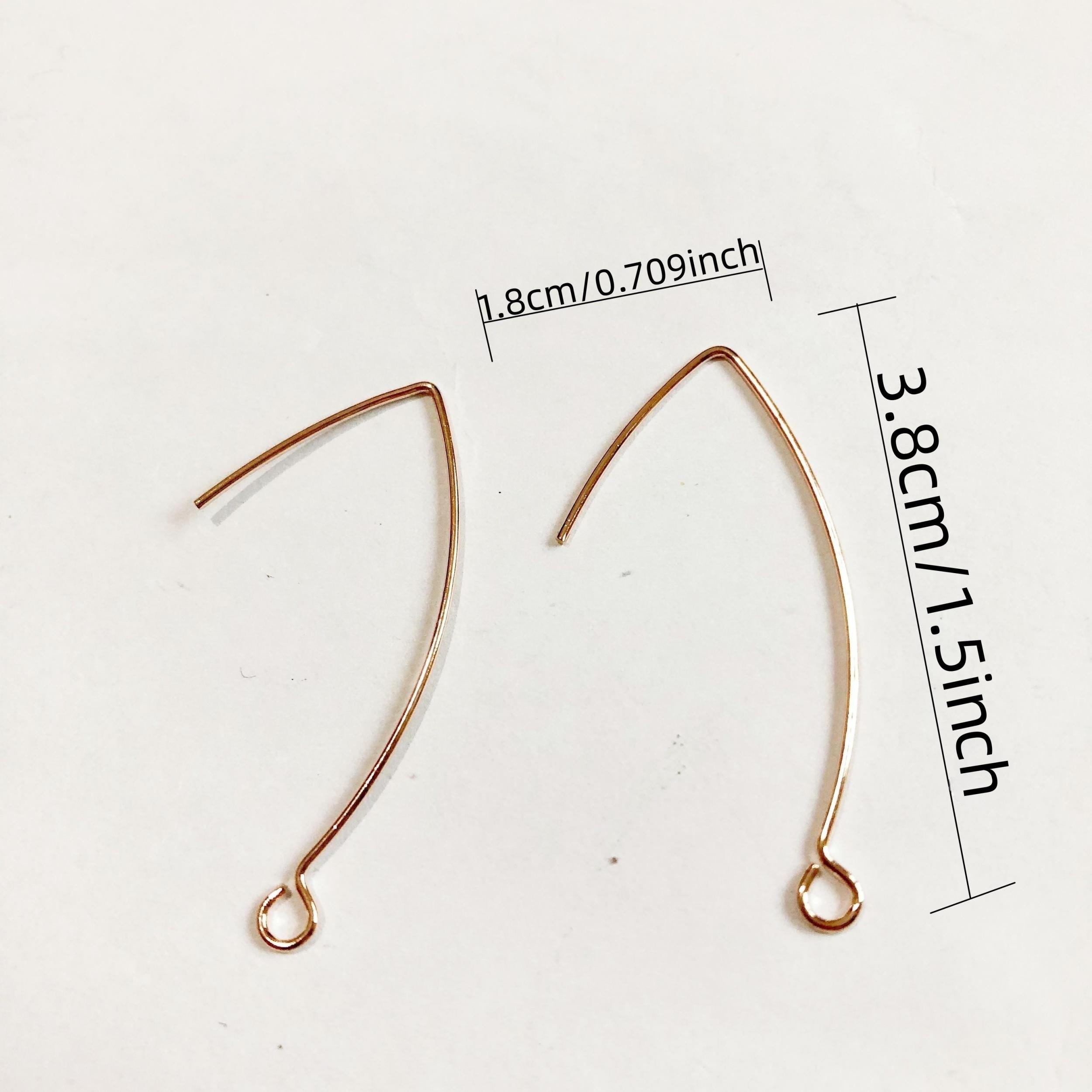 20pcs Golden Silvery Ear Wire DIY Assembly Ear Hooks