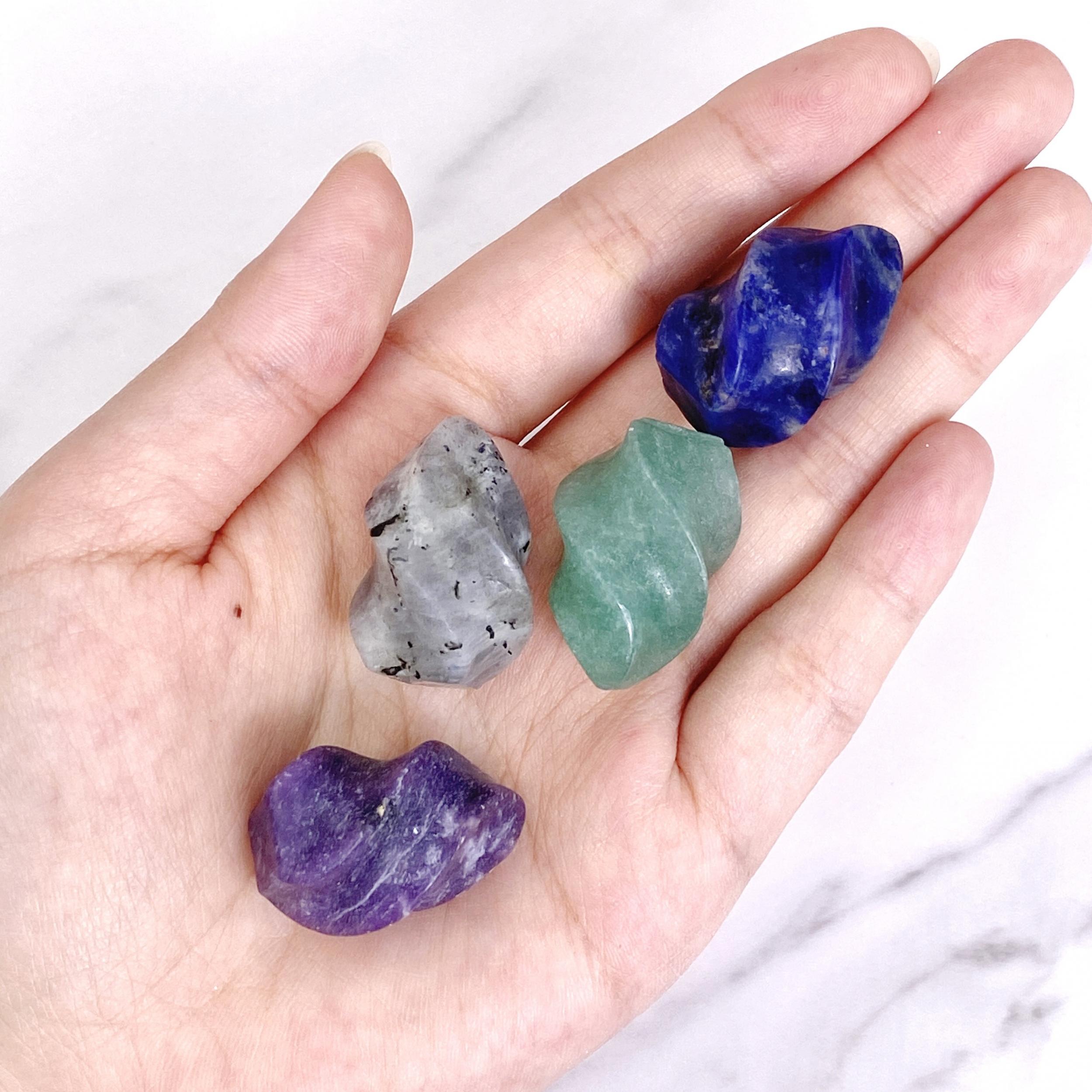 Natural Crystal Flame Carving Healing Stone