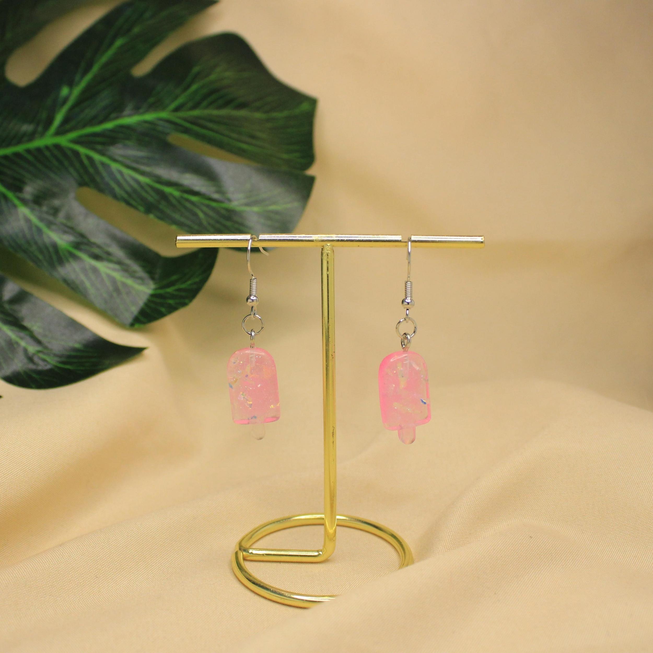 3D Stick Popsicle Pendant Earrings, Multiple Colors