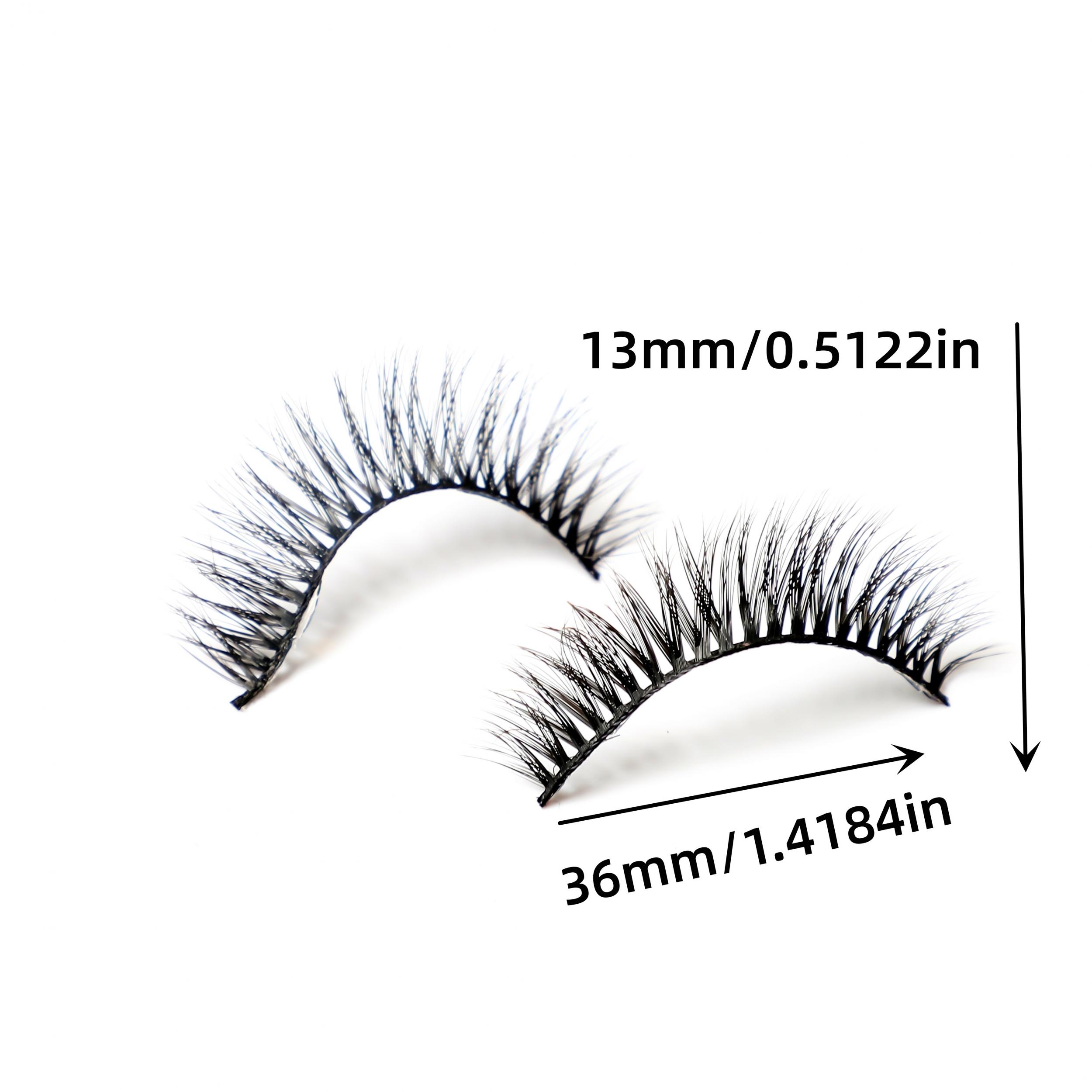 3D Thick Slender False Eyelashes Realistic Wispy Lashes 5 Pairs