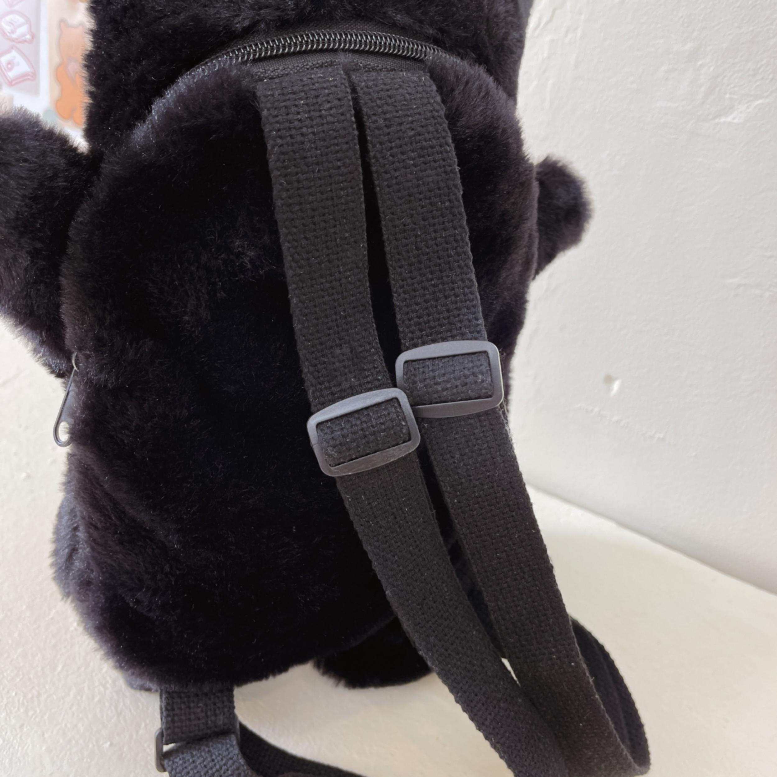 Funny Plush Skeleton Shaped Backpack and Little Devil Coin Purse Set