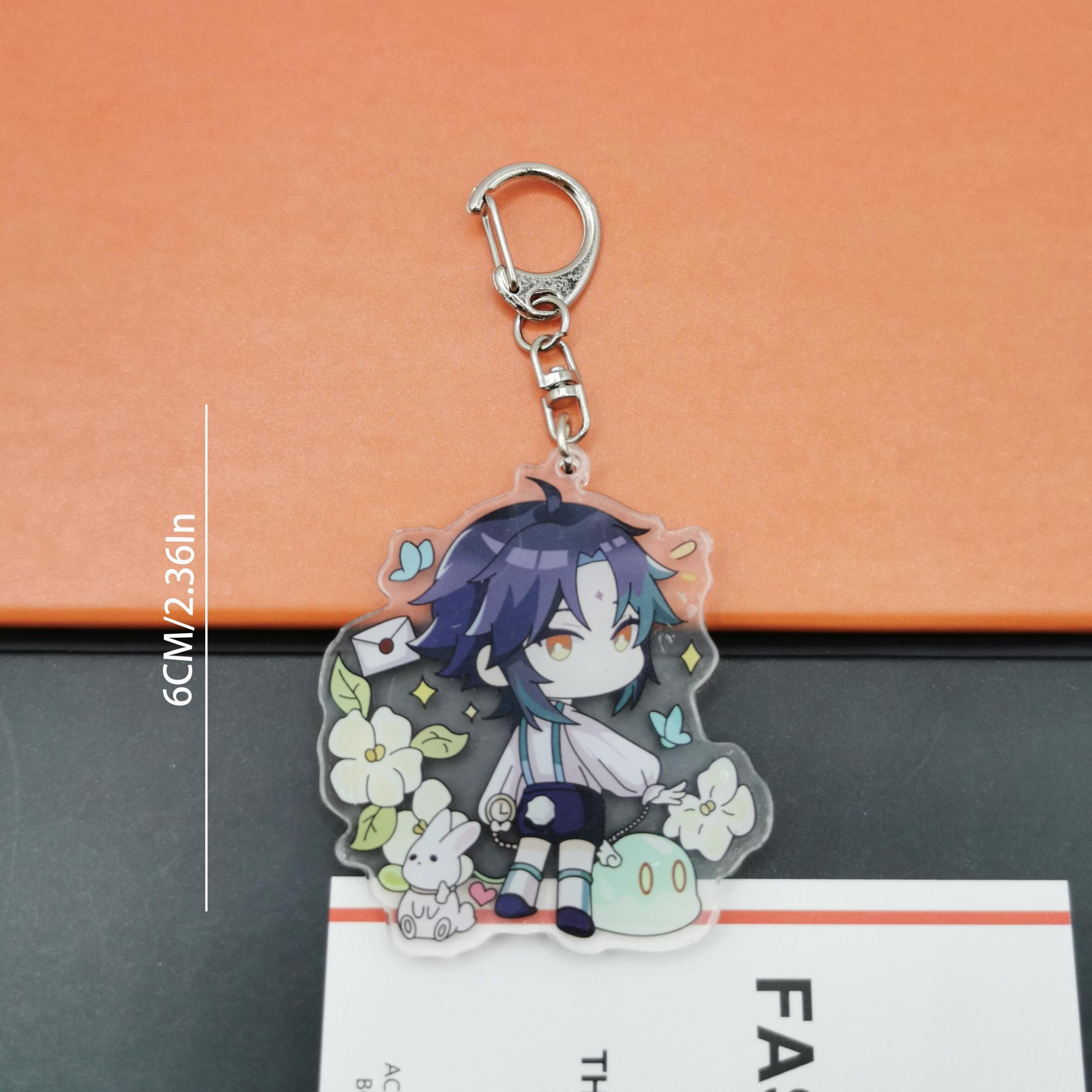 Anime Game Pretty Suit Character Key Chain Acrylic Pendant