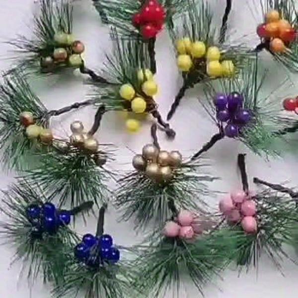 Simulation Christmas Branches Sticky Pine Cone Pine Needle Branches