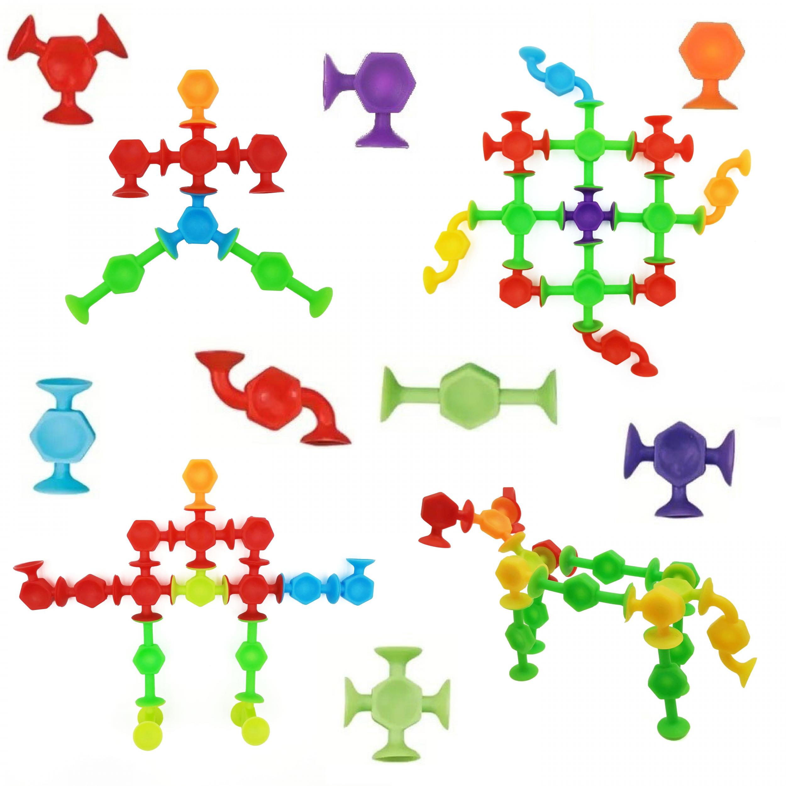 48pcs Suction Cup Building Blocks Educational Toys