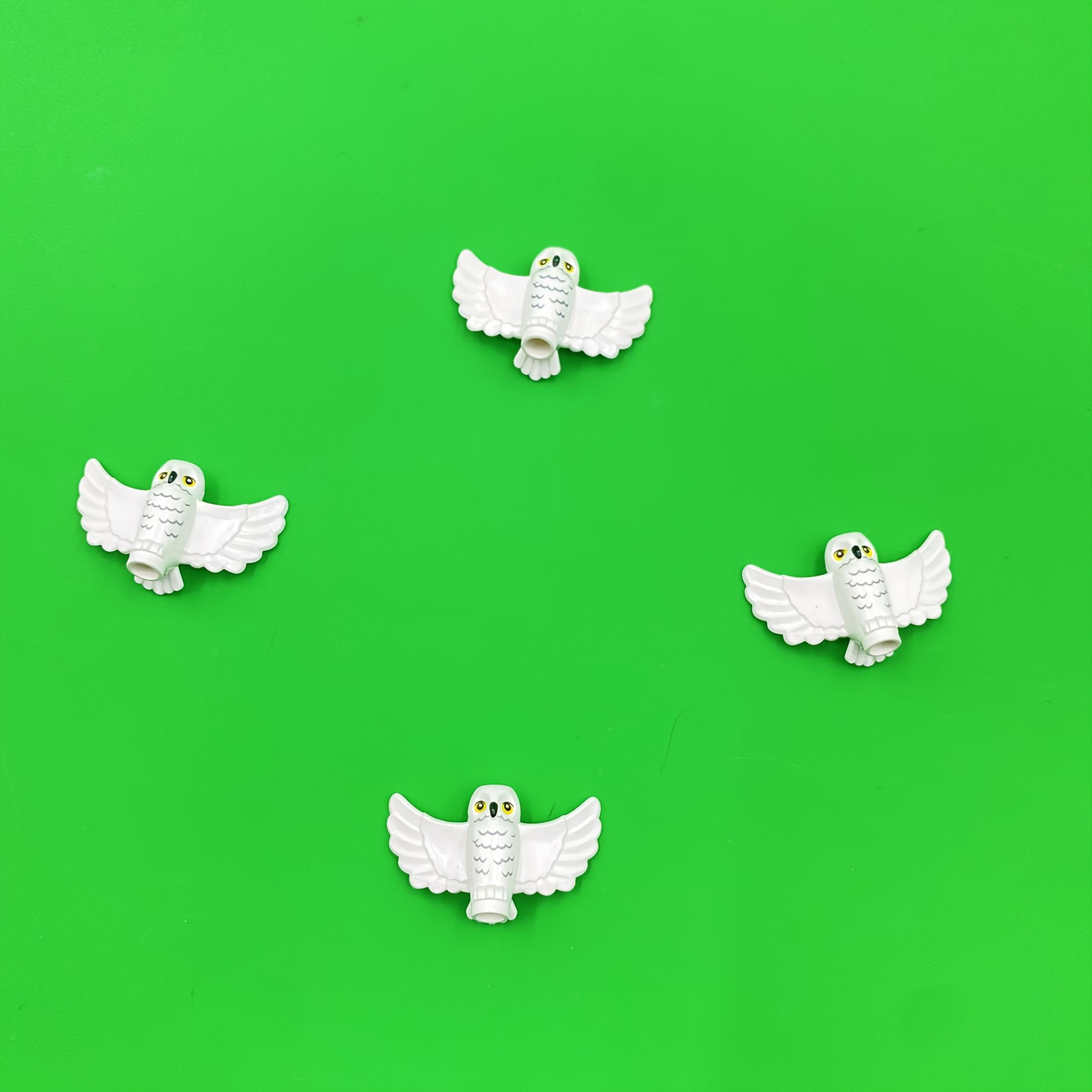 2PCSMOC Owl Building Blocks Assembly Animal Ornament Toy