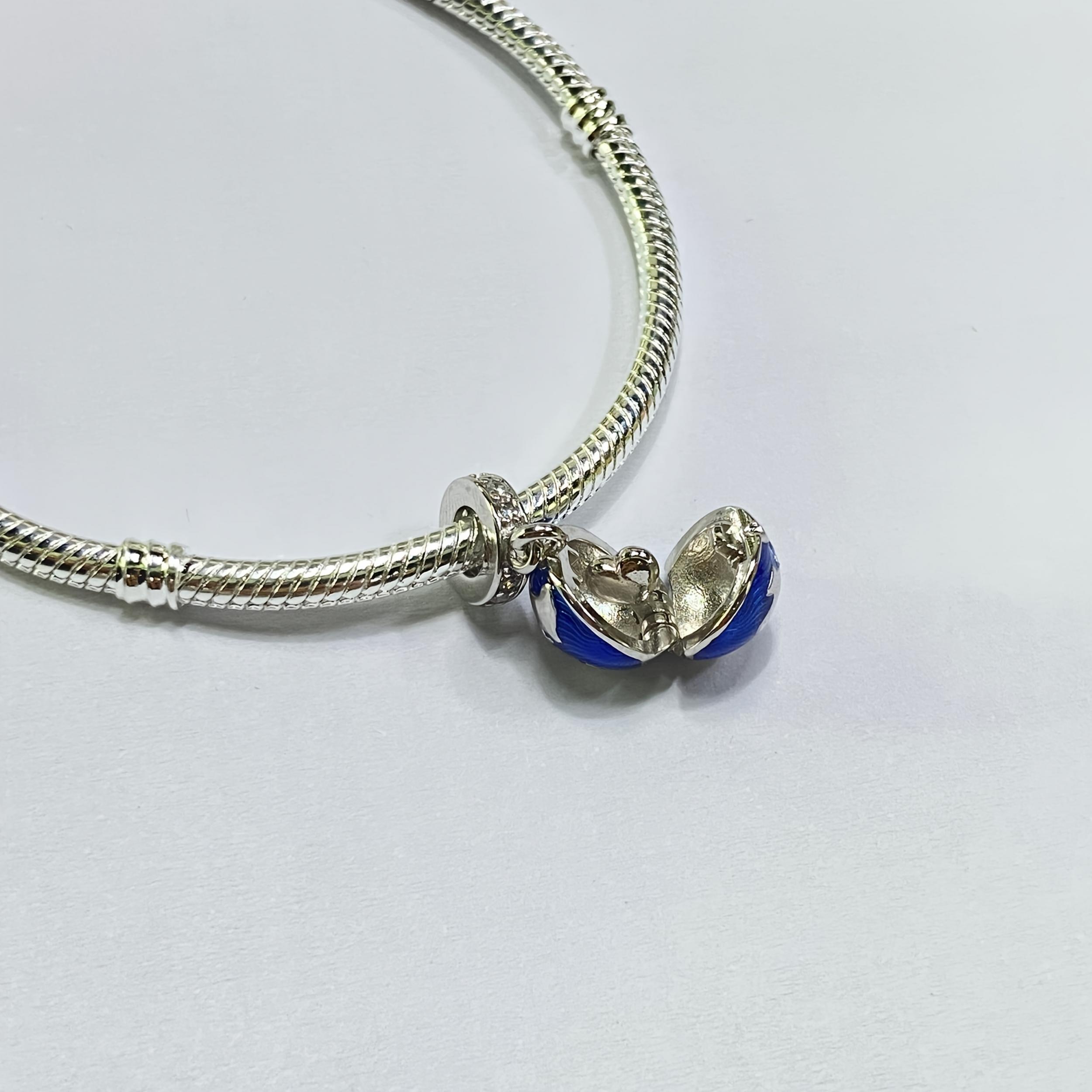 Personalized Women's Snake Pattern Bracelet with S925 Pure Silver Charm