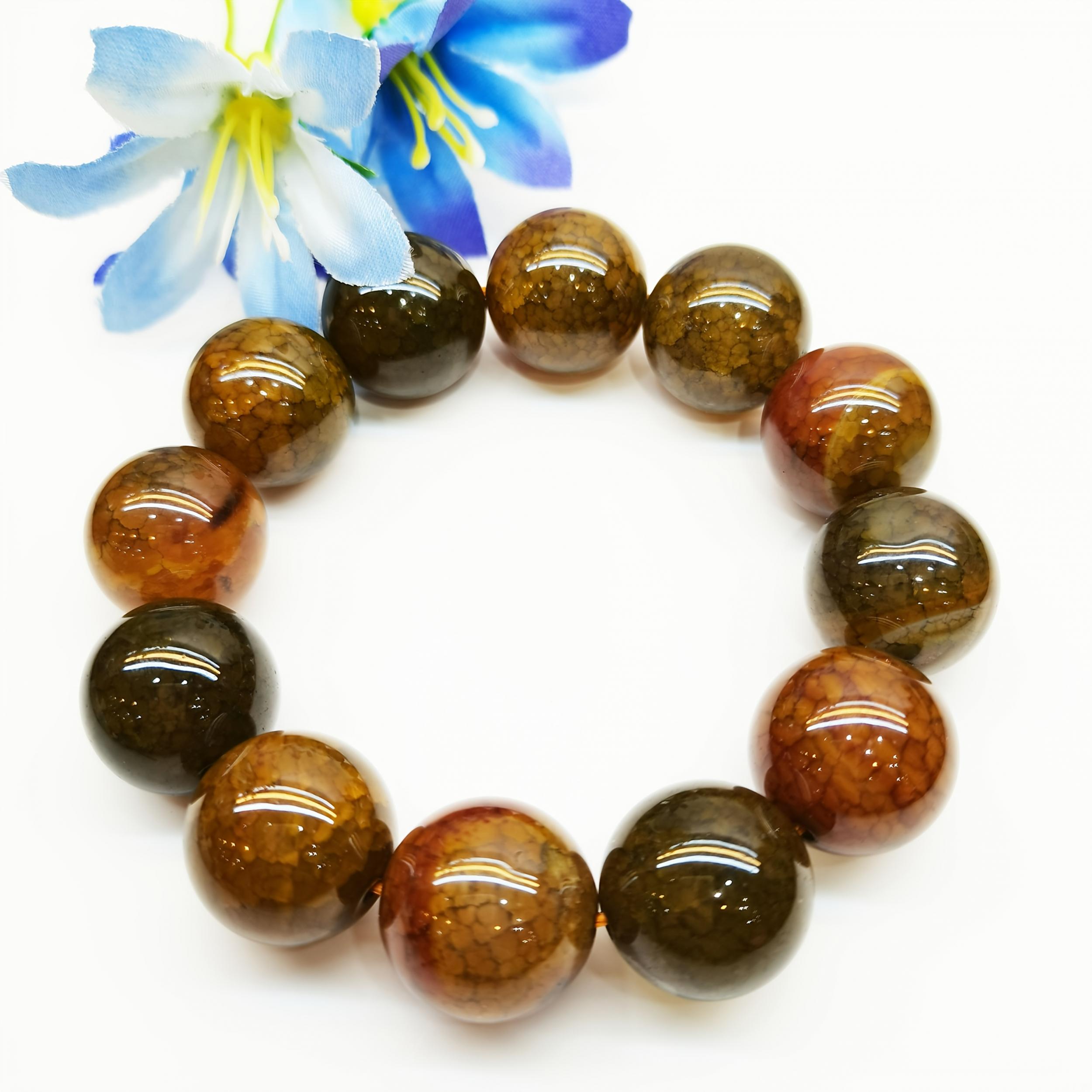 Natural Dragon Scale Bracelet 18mm Unisex