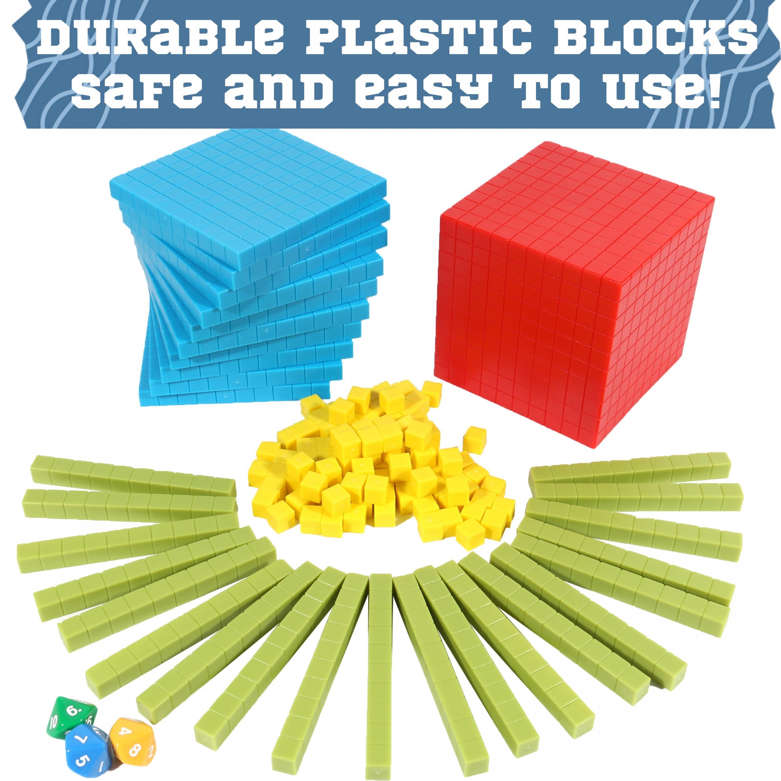 131pcs Base Ten Blocks Math Manipulatives Set