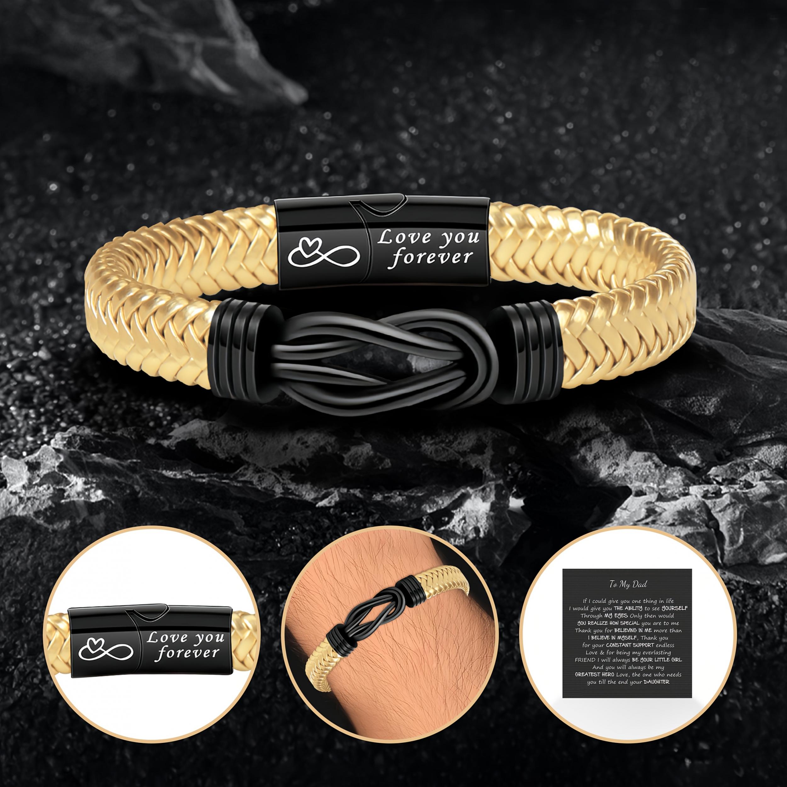 Heartfelt Message Knot Bracelet - Easter Gift for Him