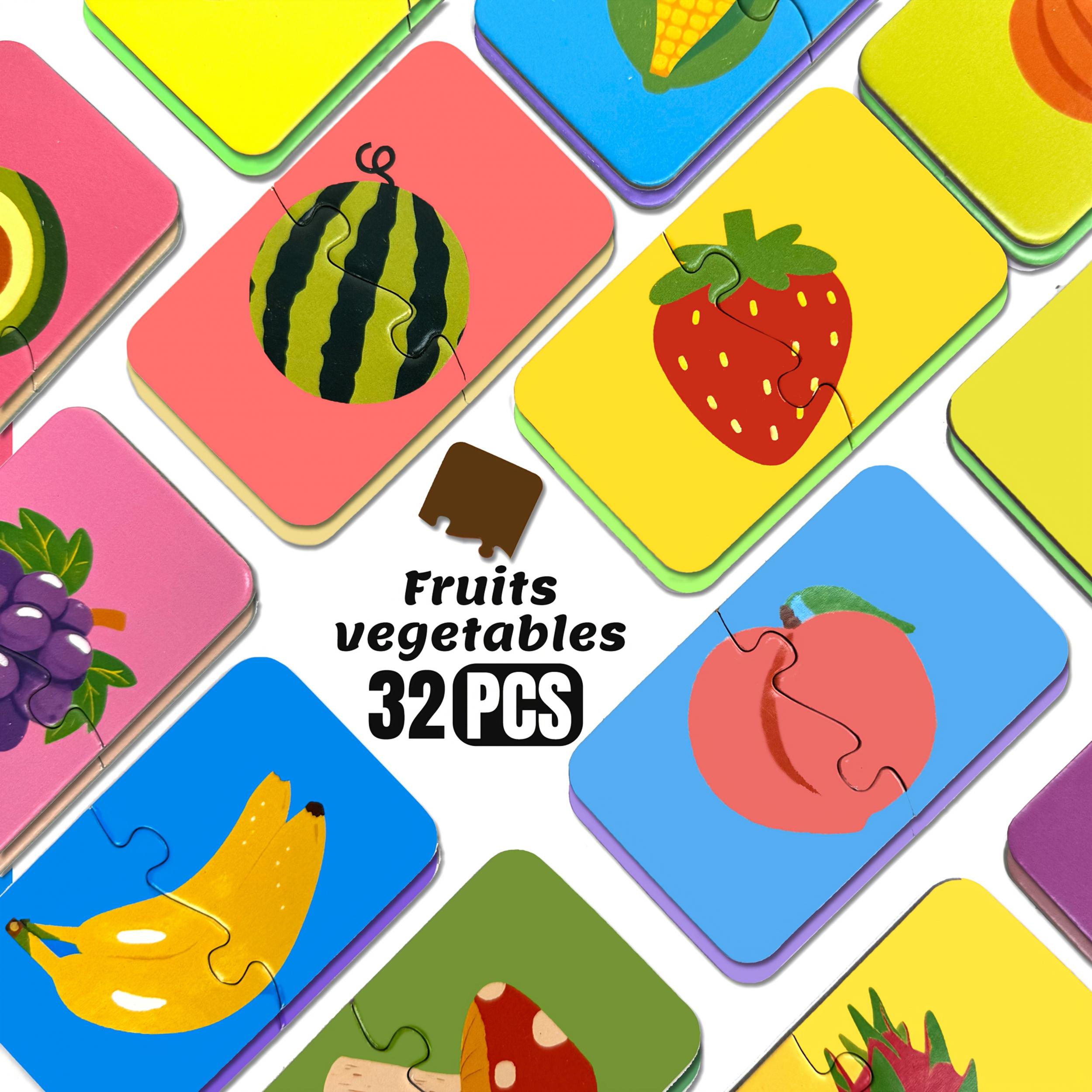 Educational Jigsaw Puzzles 16-48pcs Animals Daily Life Vehicles Fruits&Vegetable