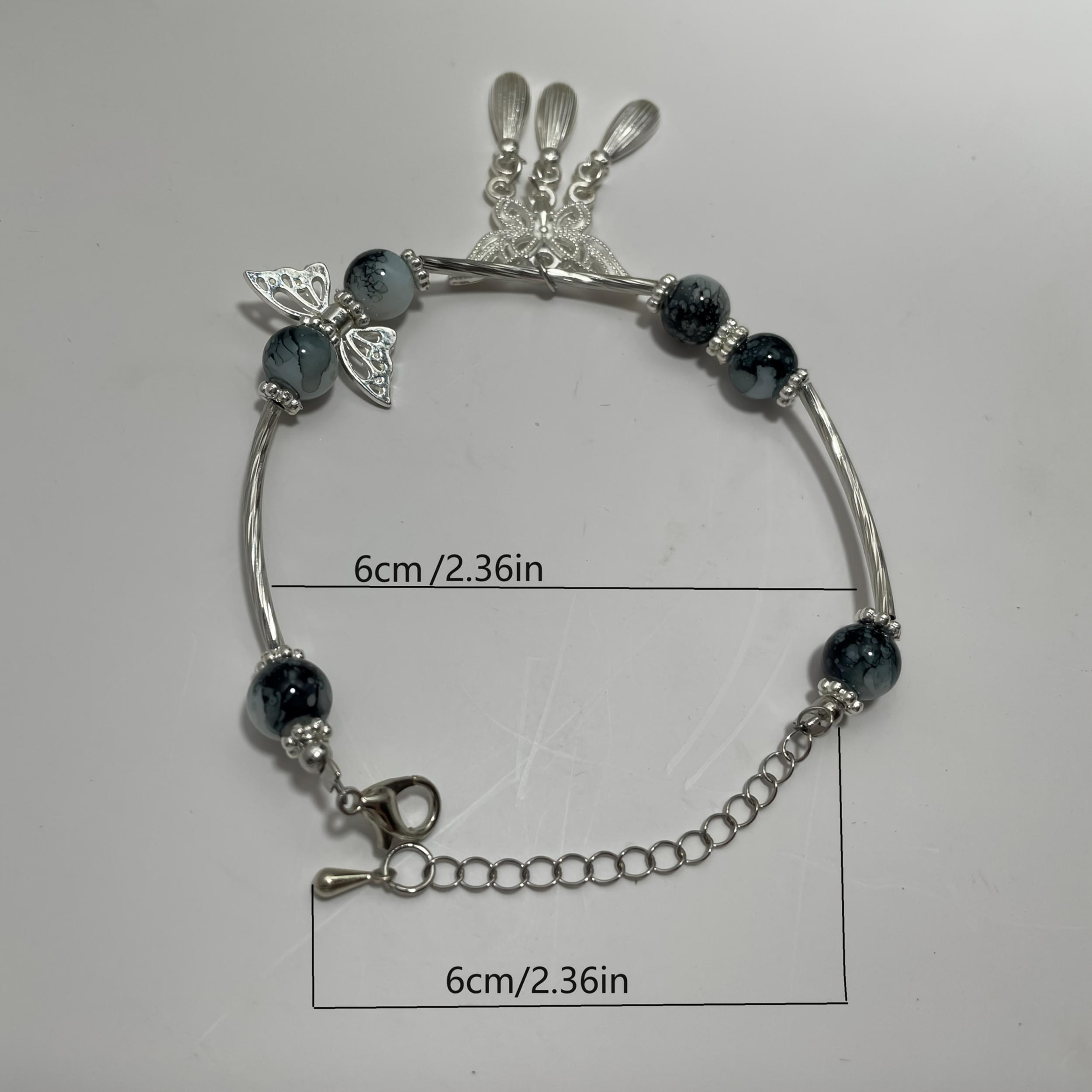 Delicate Silvery Chain Circle Bracelet for Women