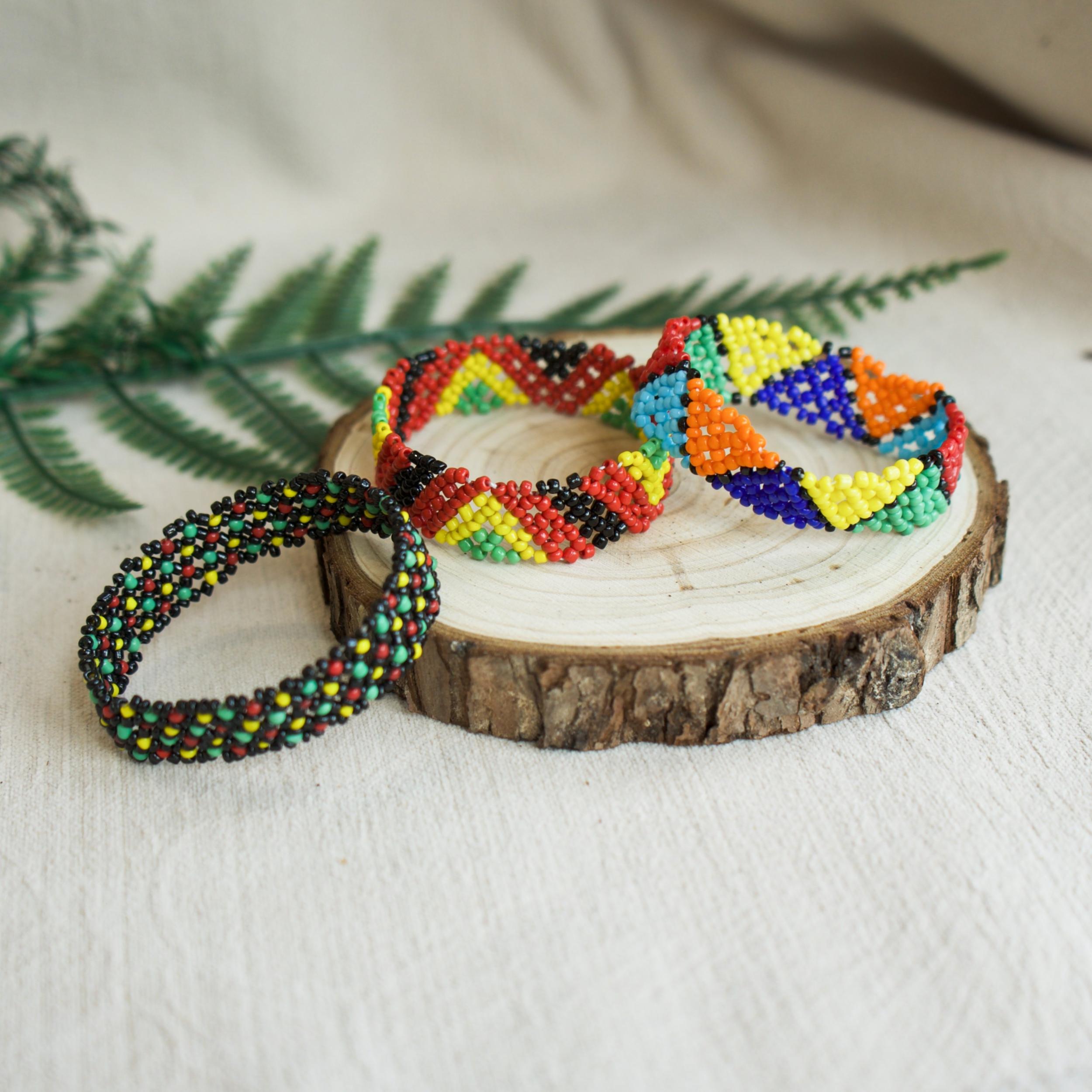 Boho Vintage Style 6pcs Beaded Bracelet Set for Women