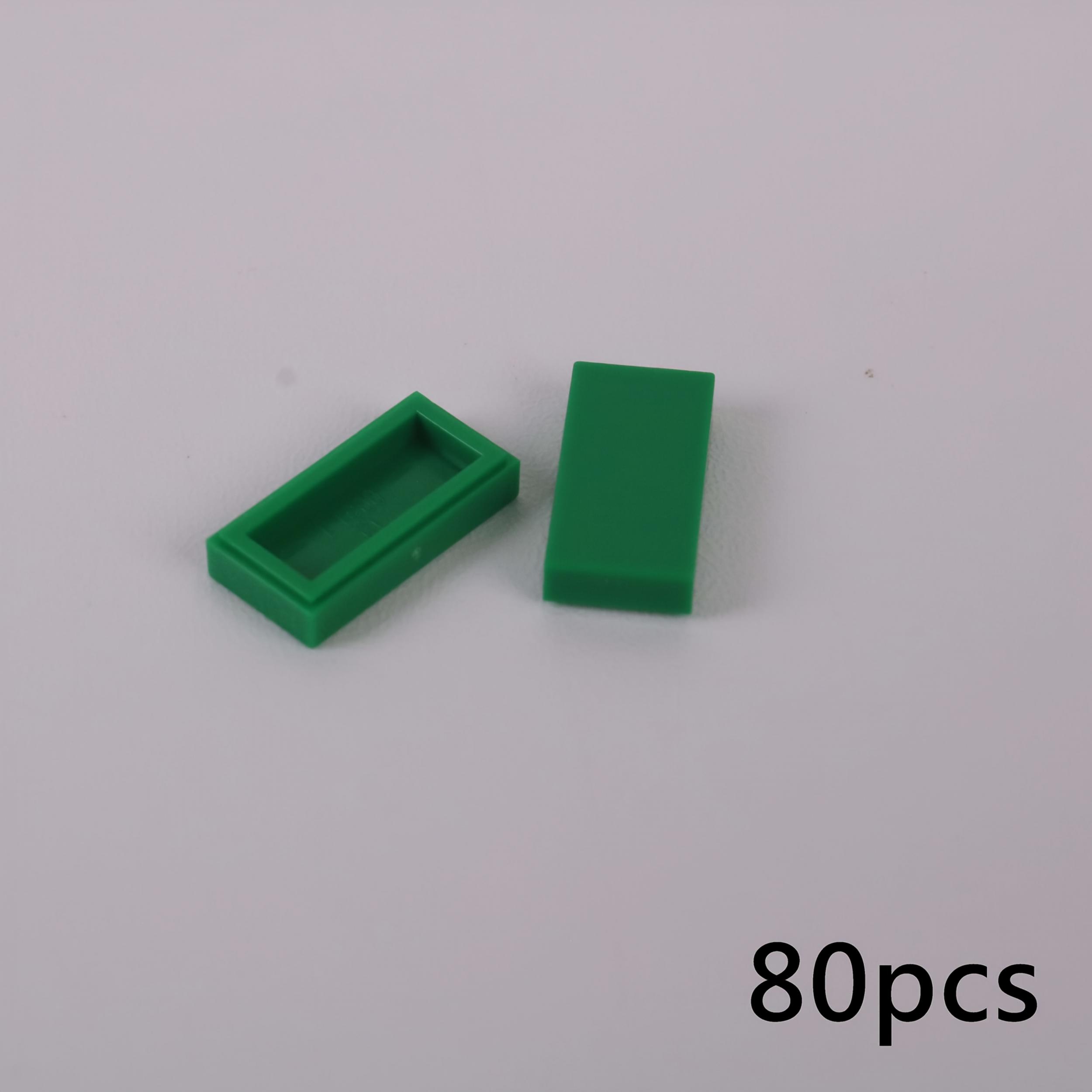 80pcs MOC 3069 Tire 1x2 Building Blocks Kit Light Board Bricks DIY Toy