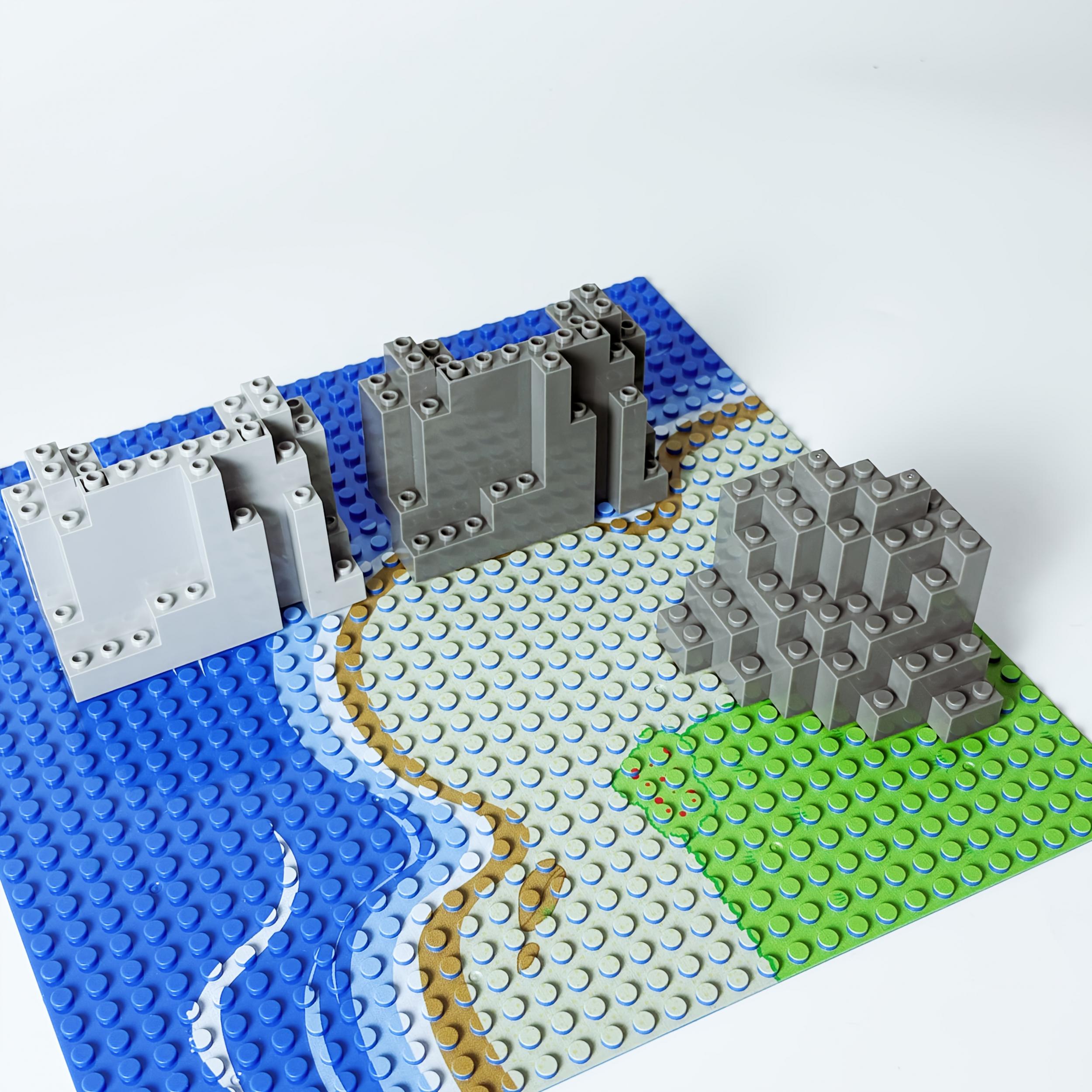 4pcs MOC Mountain & Forest Scenes with Accessories Building Blo