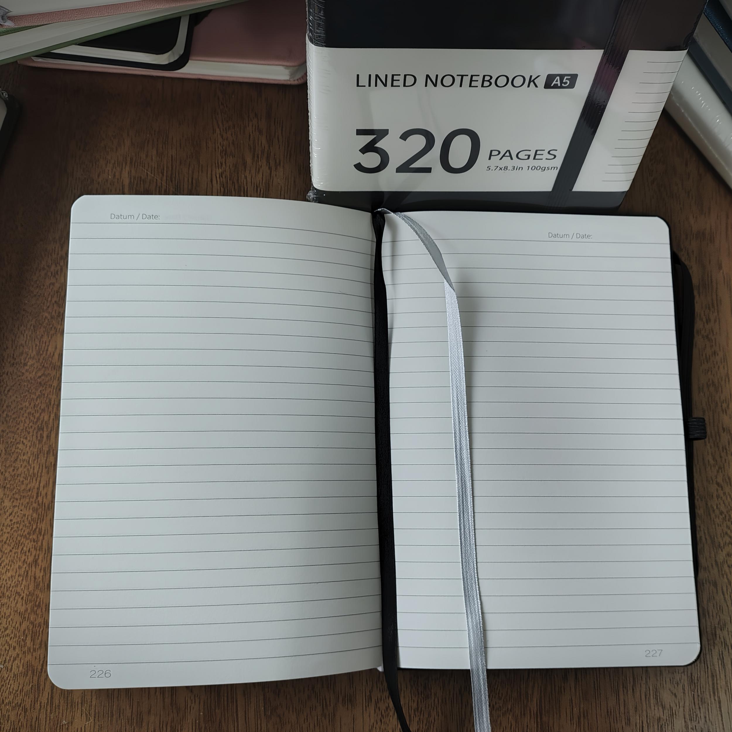 A5 Thickened Lined Notebook with Strap - 320 Pages