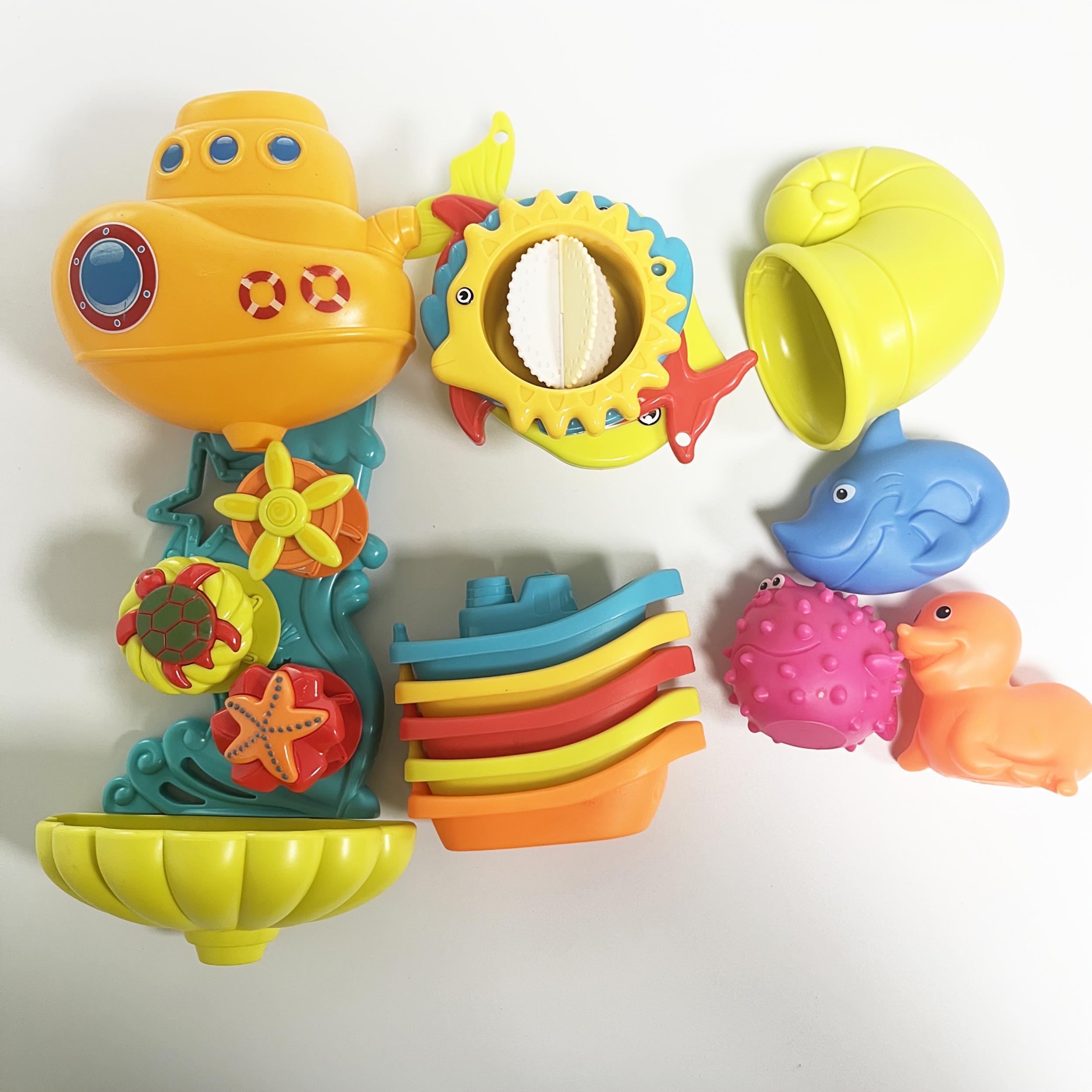 Bathroom Water Play Set with Suction Cup and Ocean Animals