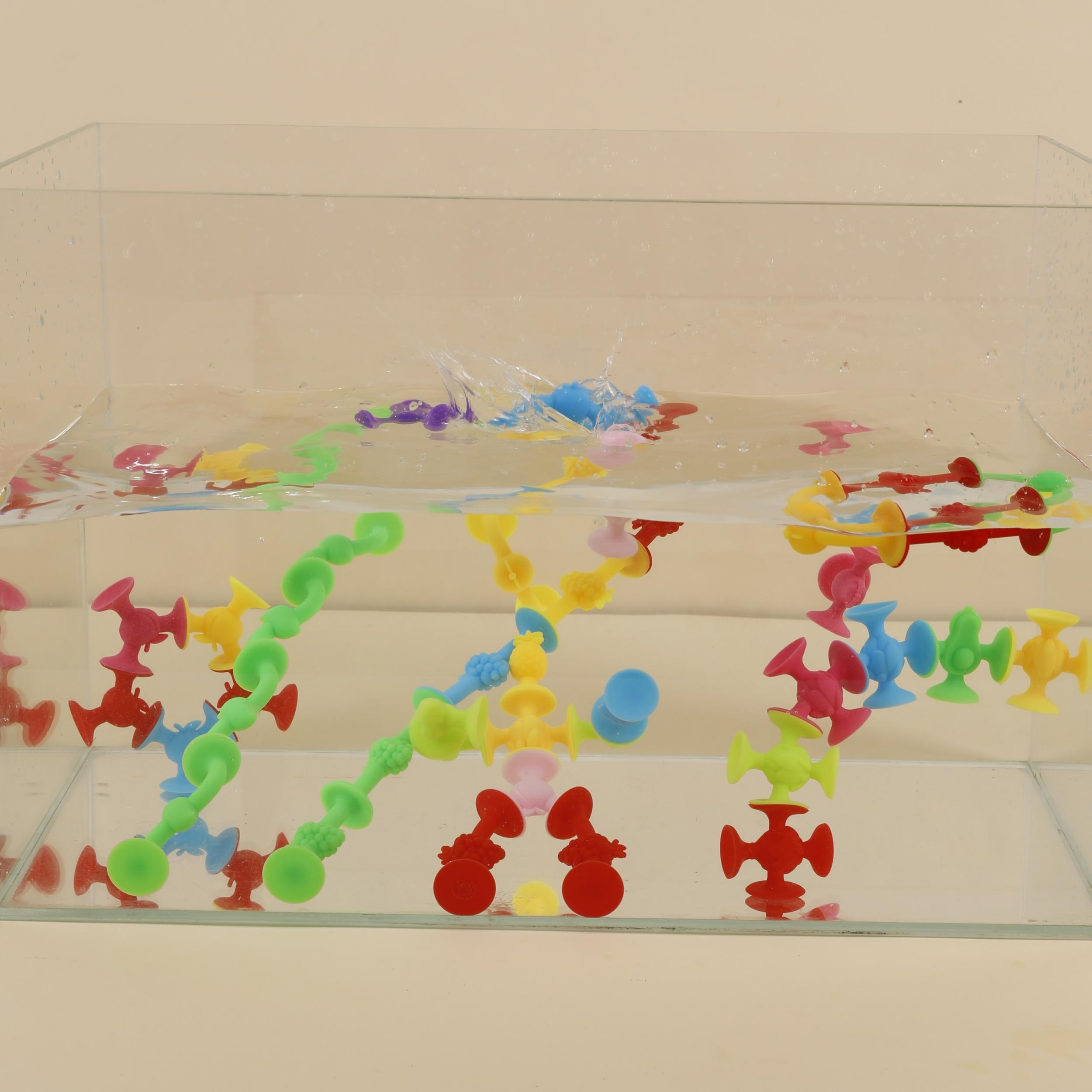 Fruit Suction Cup Fidget Pop Toys Soft Building Blocks Set