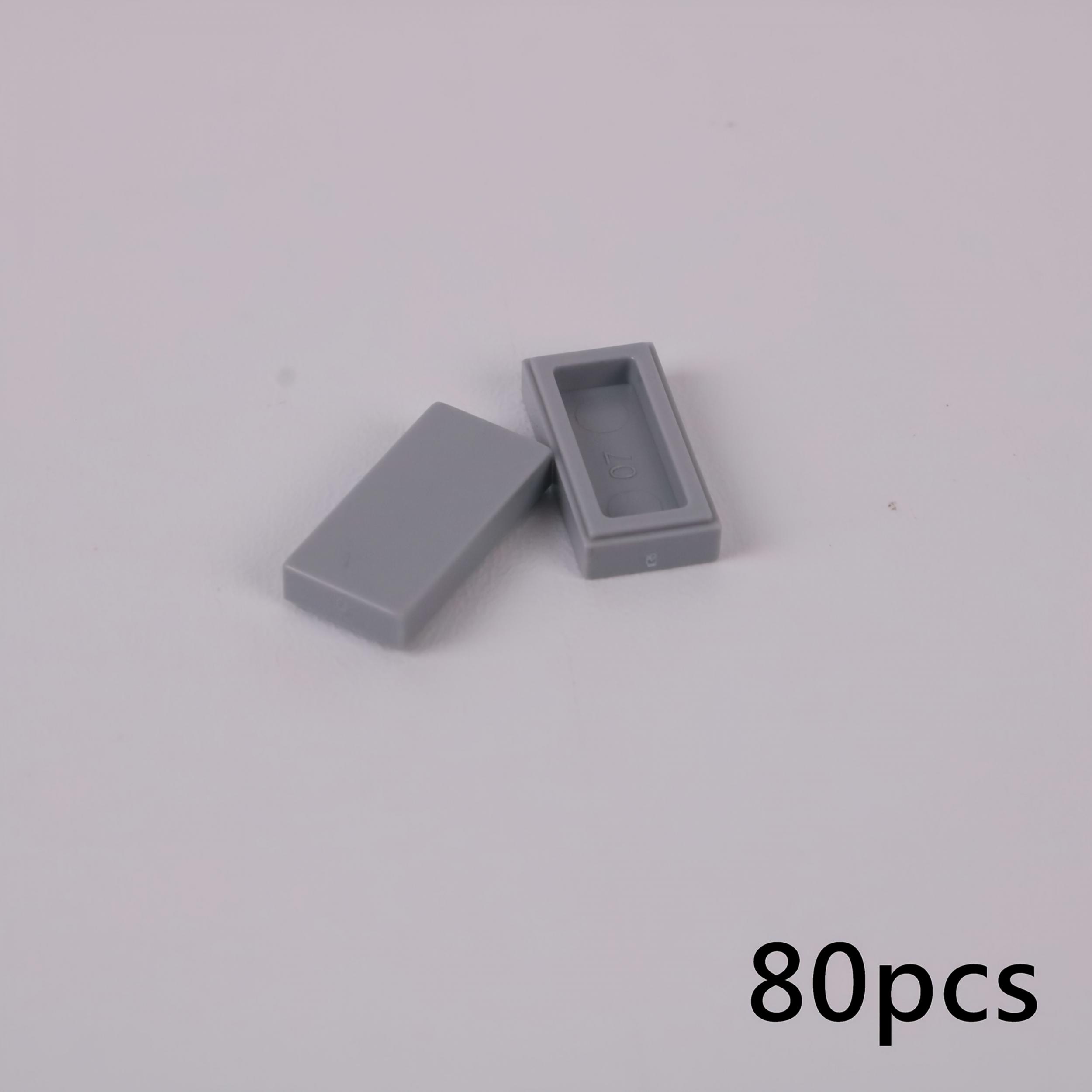 80pcs MOC 3069 Tire 1x2 Building Blocks Kit Light Board Bricks DIY Toy