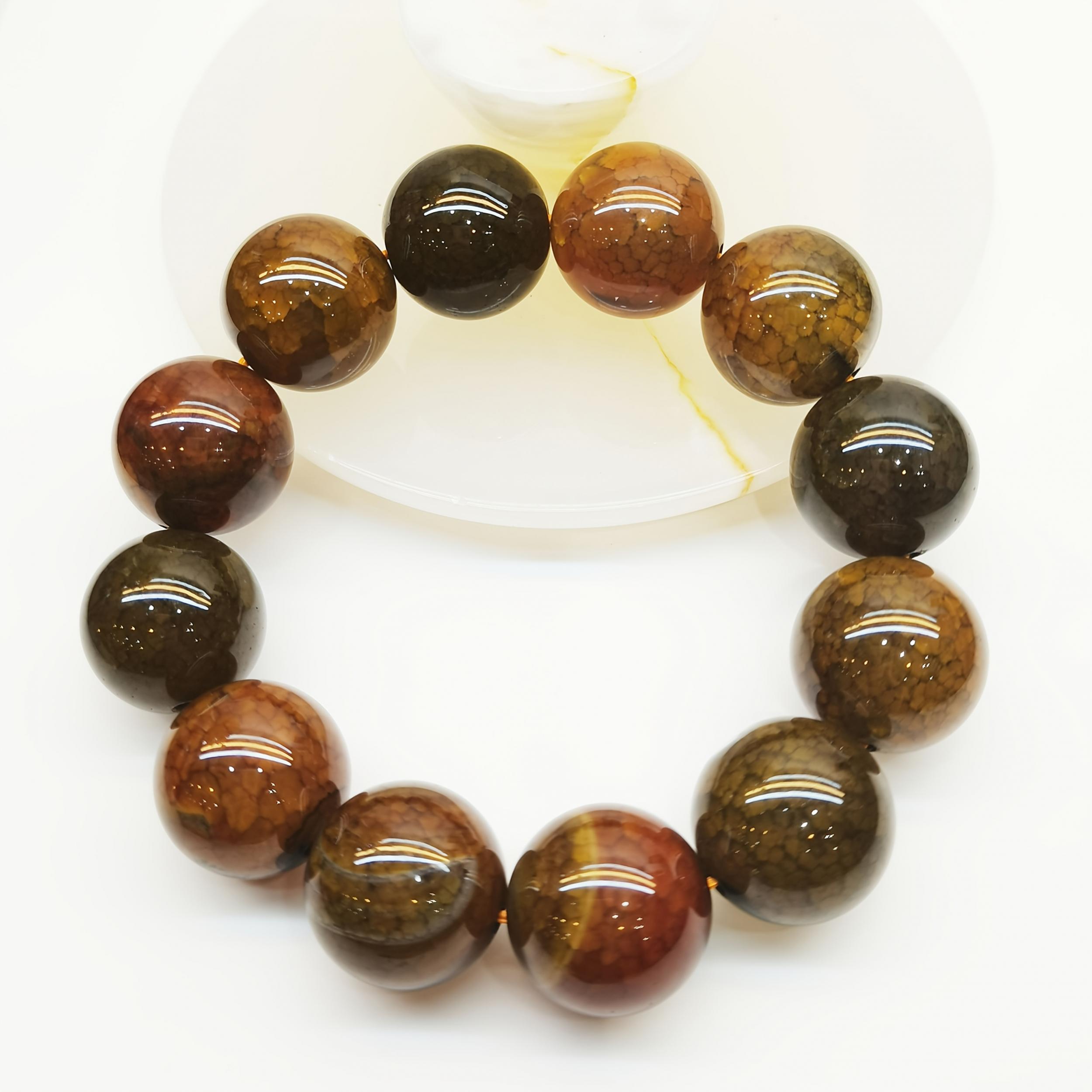 Natural Dragon Scale Bracelet 18mm Unisex