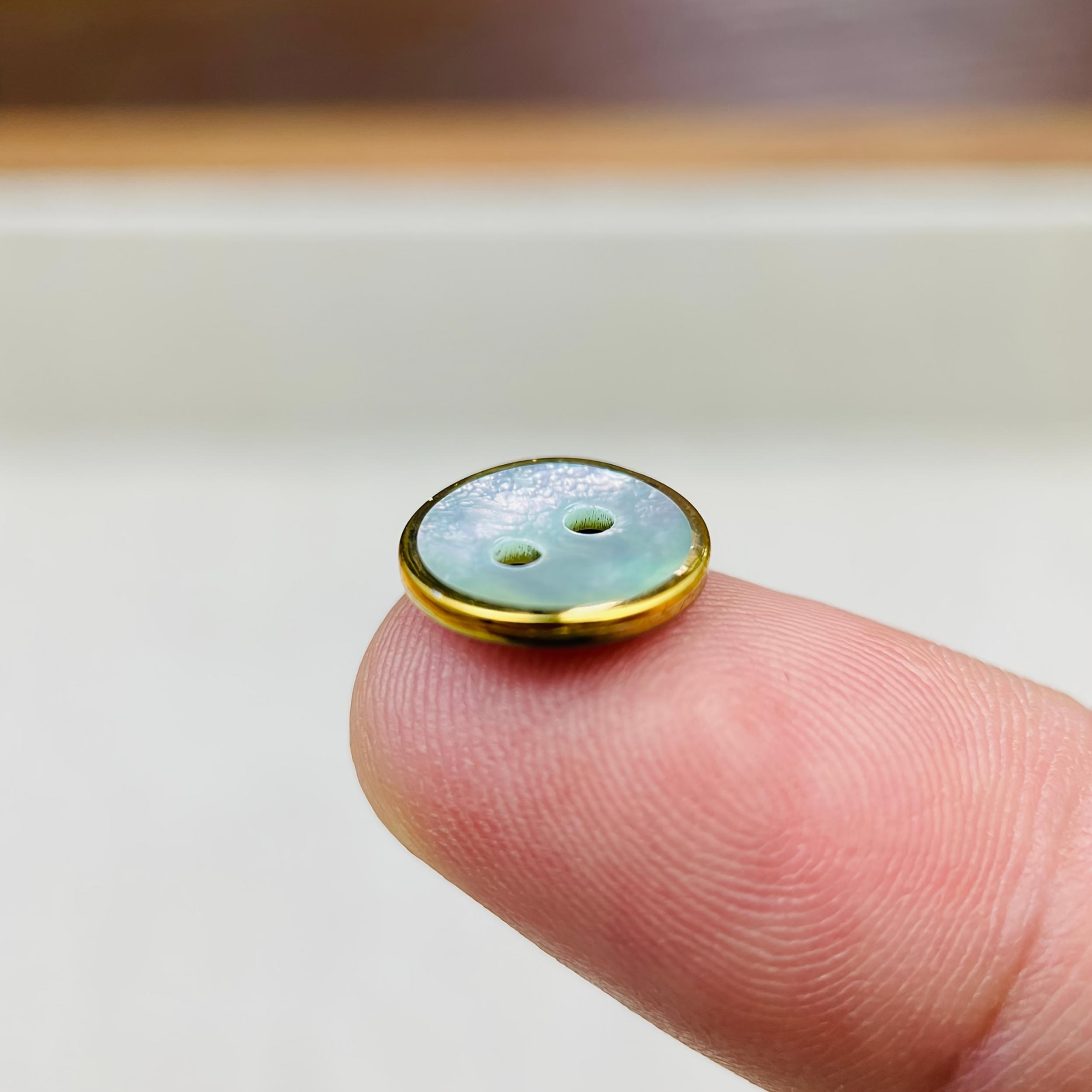 12pcs Round Double Hole Shell Buttons with Unique Texture