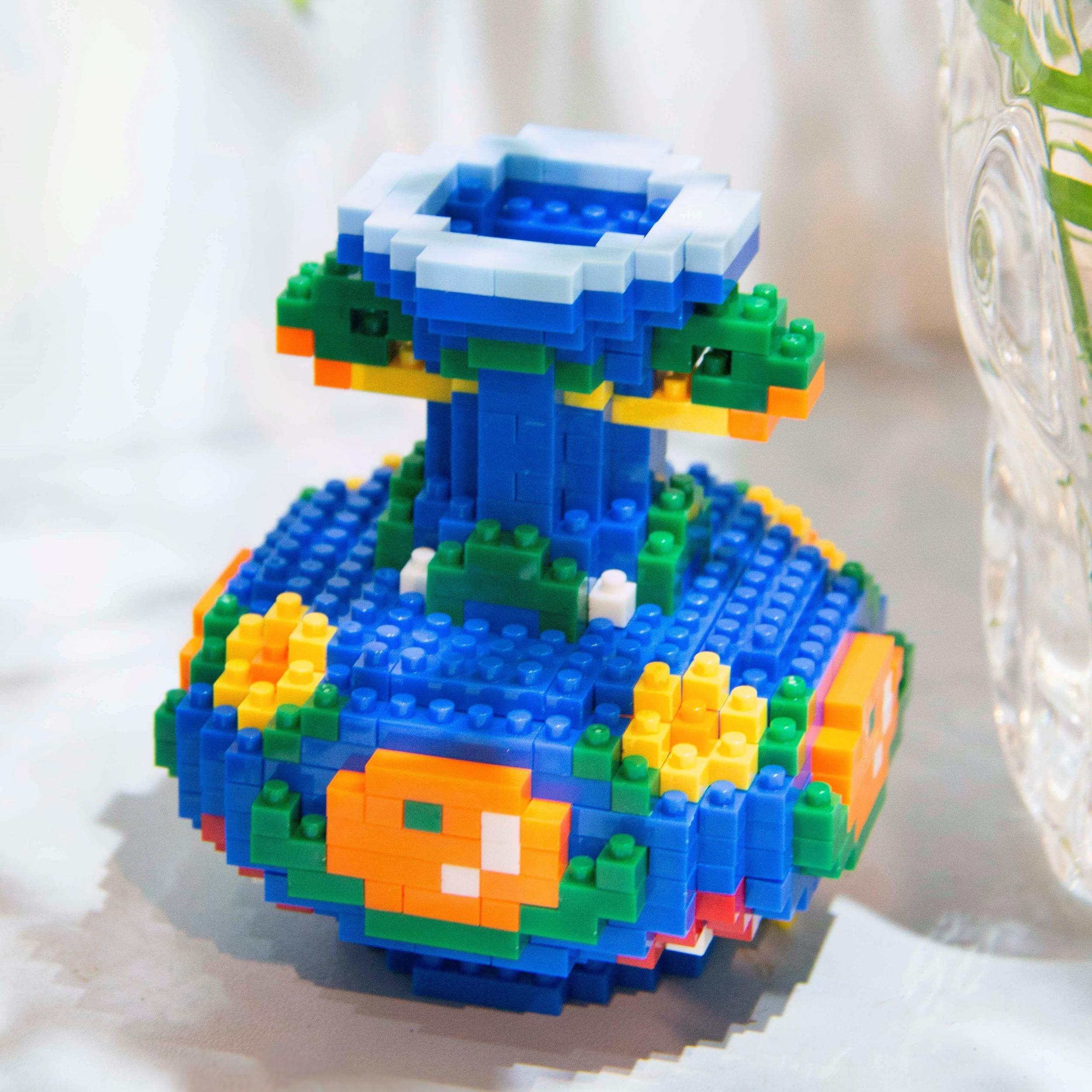 Flower Vase Building Blocks Desktop Decor Christmas Gift Floral Theme